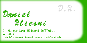 daniel ulicsni business card